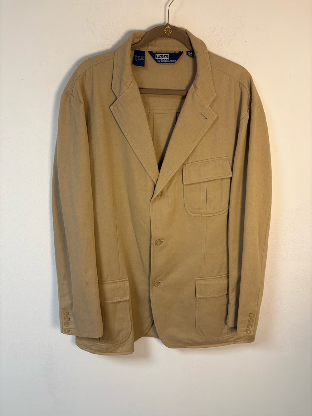 Polo by Ralph Lauren Men’s Tan Casual Blazer Jacket 2XL